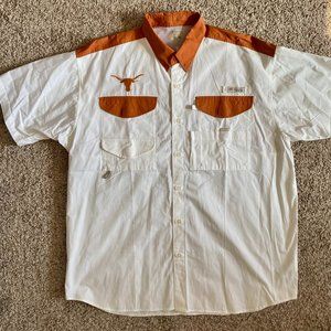 Columbia PFG University of Texas Longhorns Short-Sleeved Fishing Shirt- Large